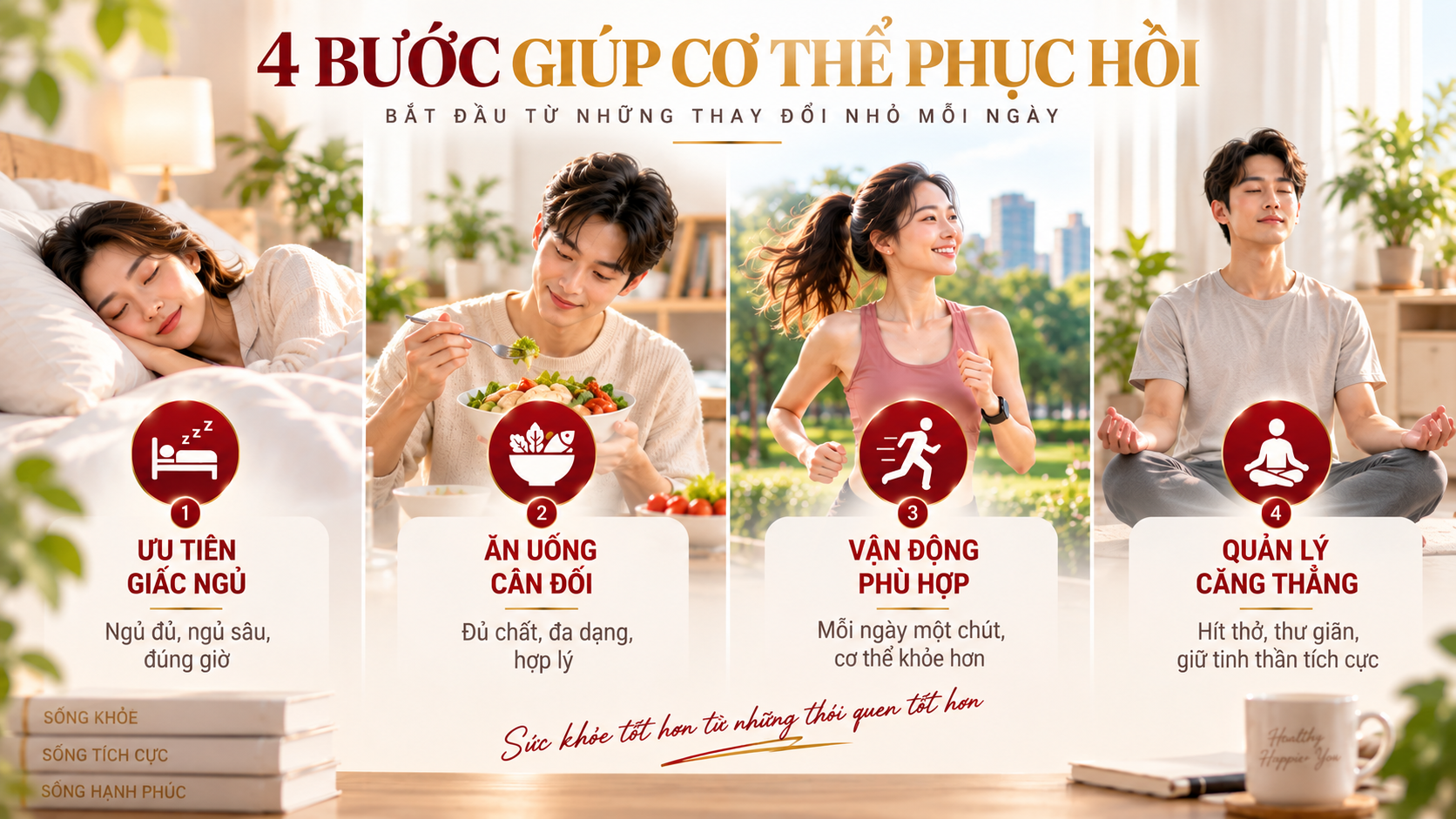 4 bước giúp cơ thể phục hồi