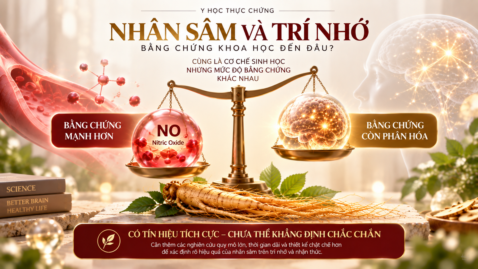 đánh giá mức độ bằng chứng khoa học nhân sâm và trí nhớ