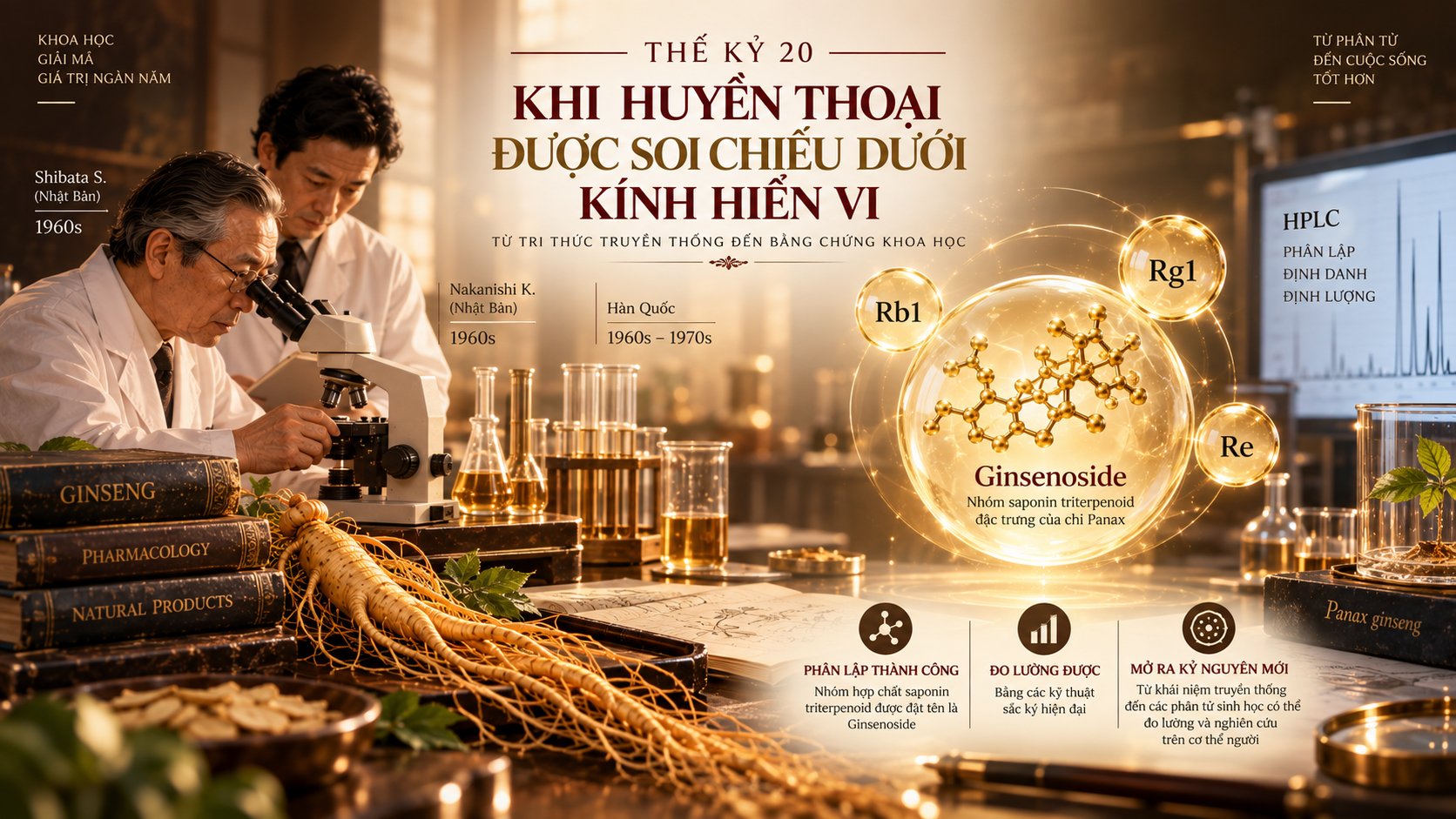 khoa học về nhân sâm và hoạt chất ginsenoside