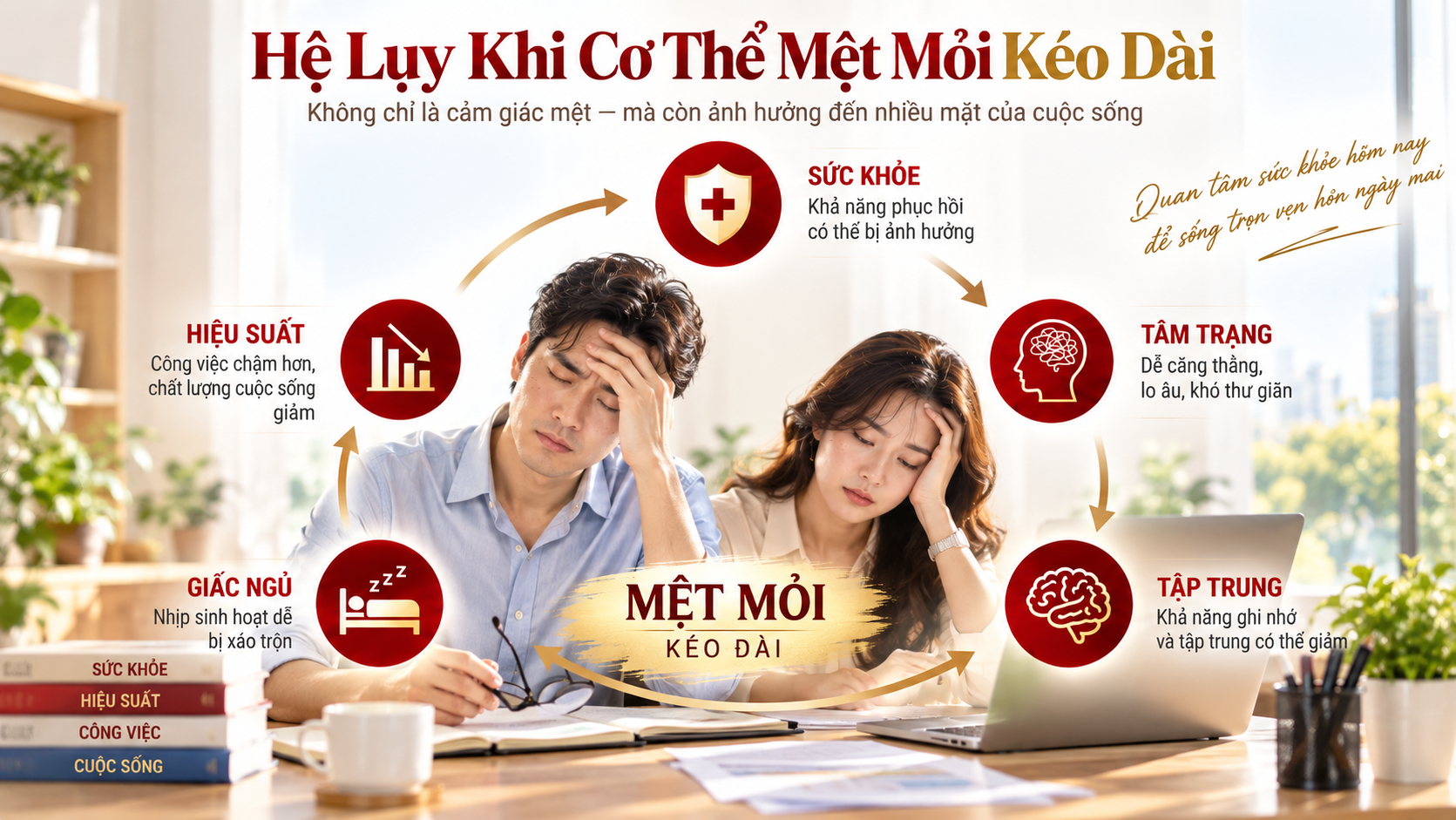 hệ lụy khi cơ thể mệt mỏi và suy nhược kéo dài