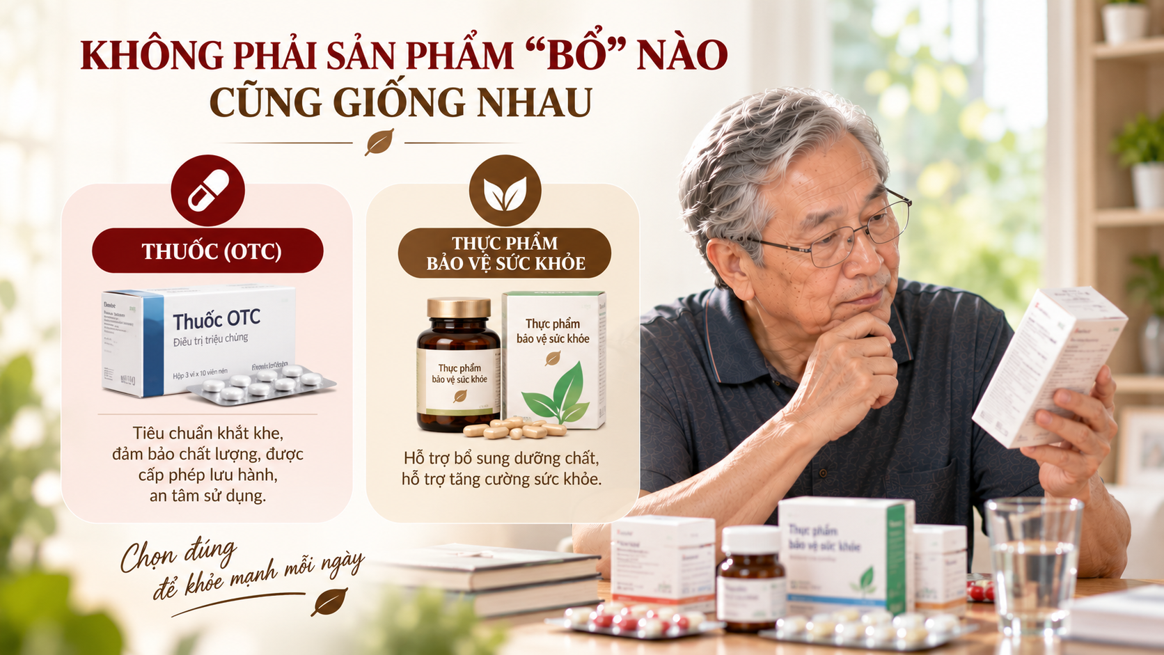 Phân biệt thuốc và thực phẩm bảo vệ sức khoẻ
