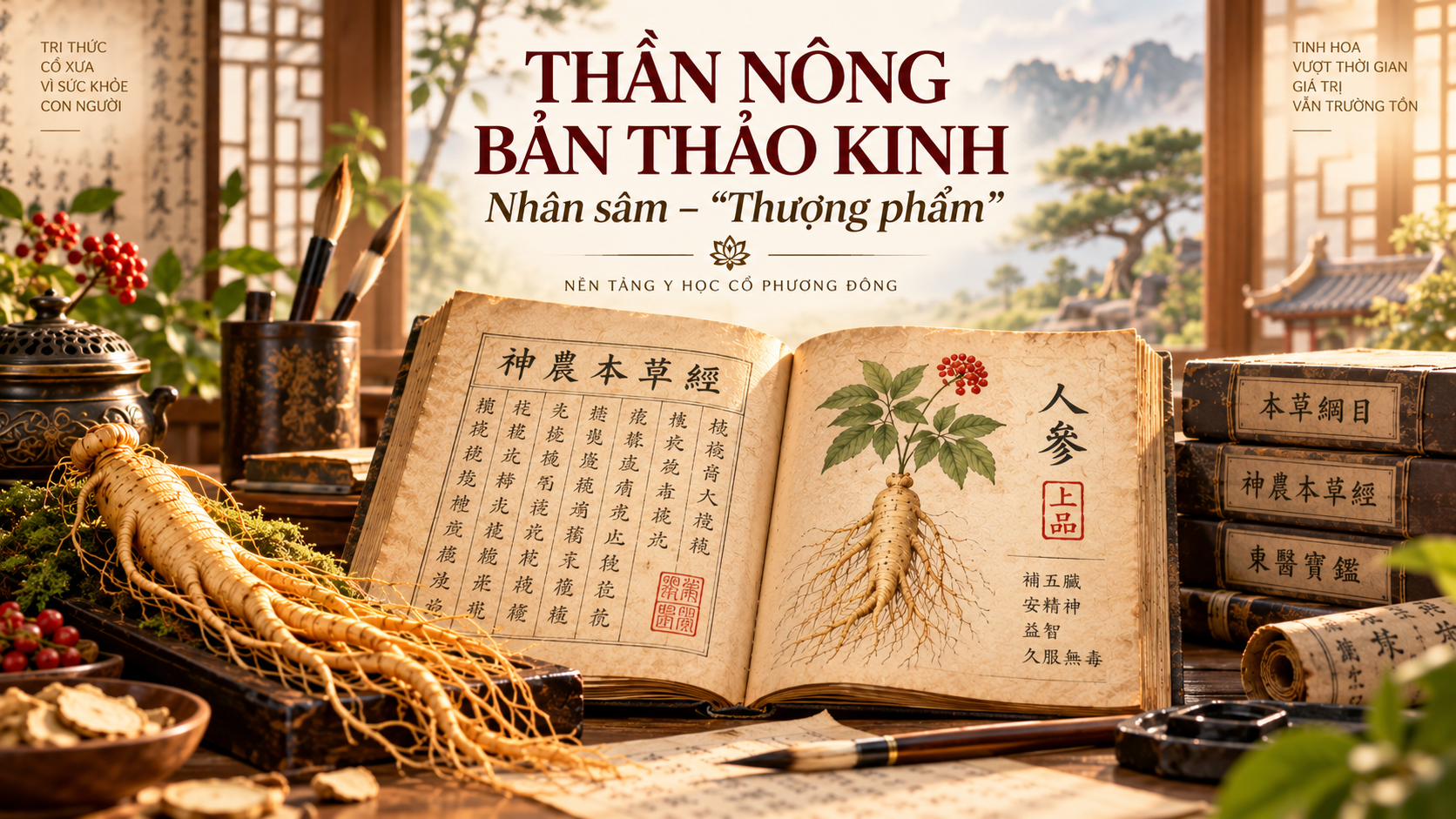 Thần Nông Bản Thảo Kinh và ghi chép cổ về nhân sâm